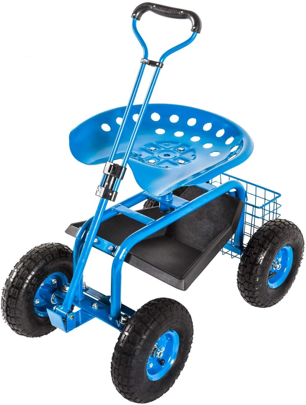 Outdoor Utility Work Seat with Tool Tray