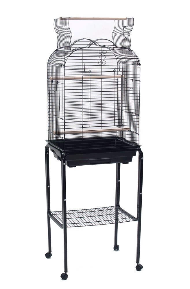 Open Play Top Small Parrot Parakeet Finch Bird Cage With Sta...