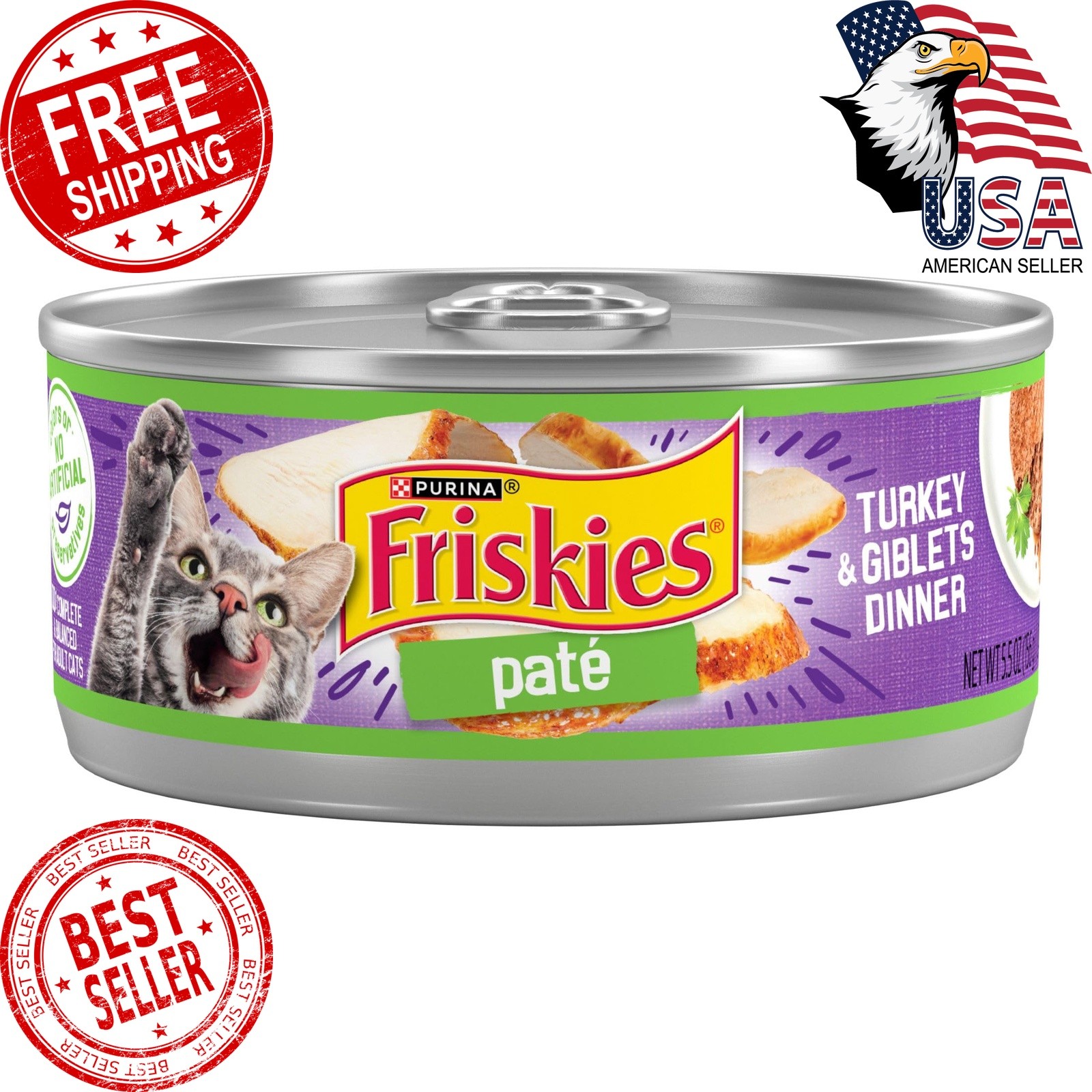 Friskies Pate Turkey Giblets 24 5.5oz Cans