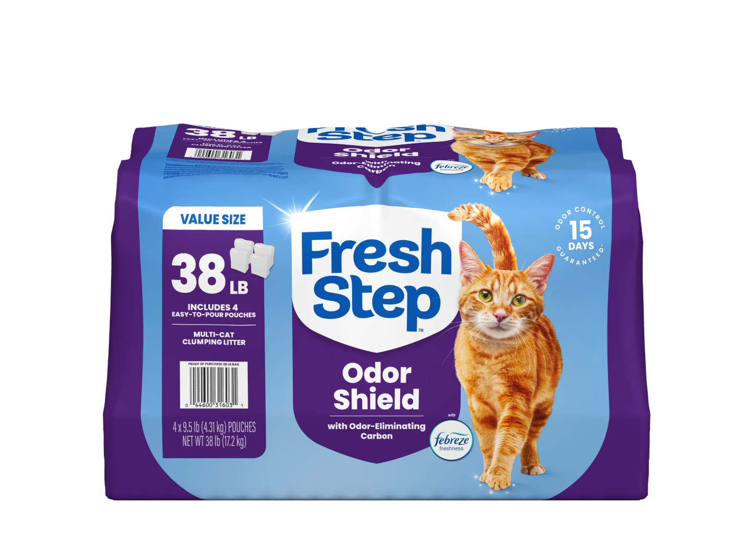 Fresh Step Odor Shield Multi-Cat Clumping Cat Litter, 38 Lb