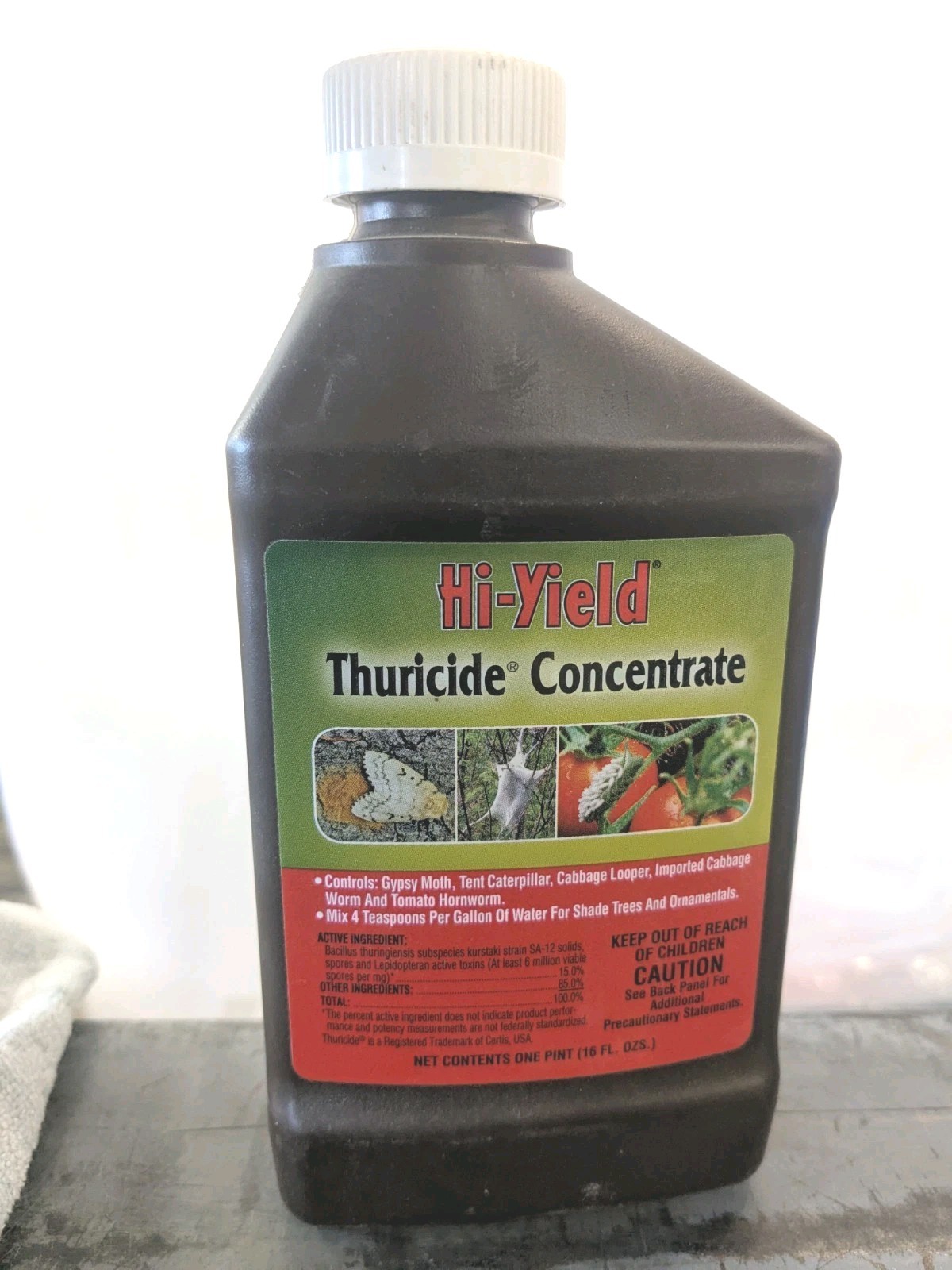 Thuricide BT Caterpillar Worm & Moth Control Solution - 16 o...