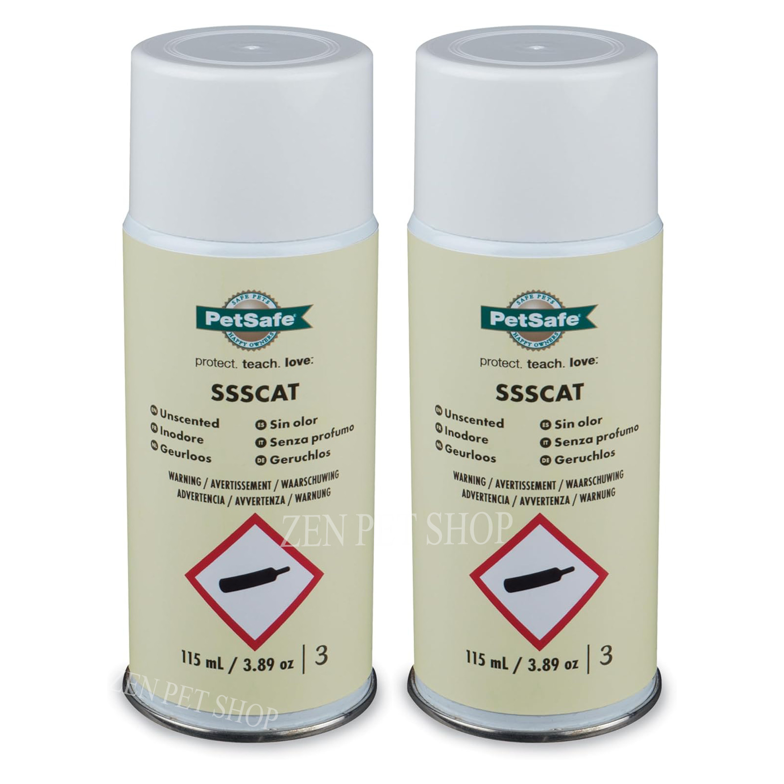 PetSafe SSSCAT Spray Unscented Replacement Refill Cans 3.89o...