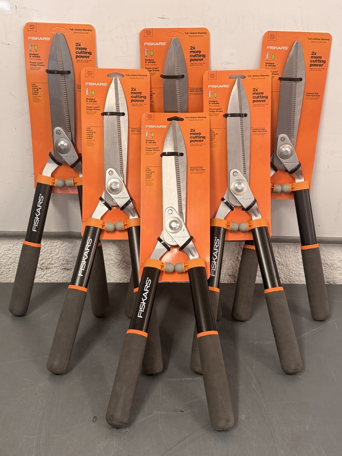 Fiskars 22" Power Lever Hedge/Shrub Shears Set - 6 Pack