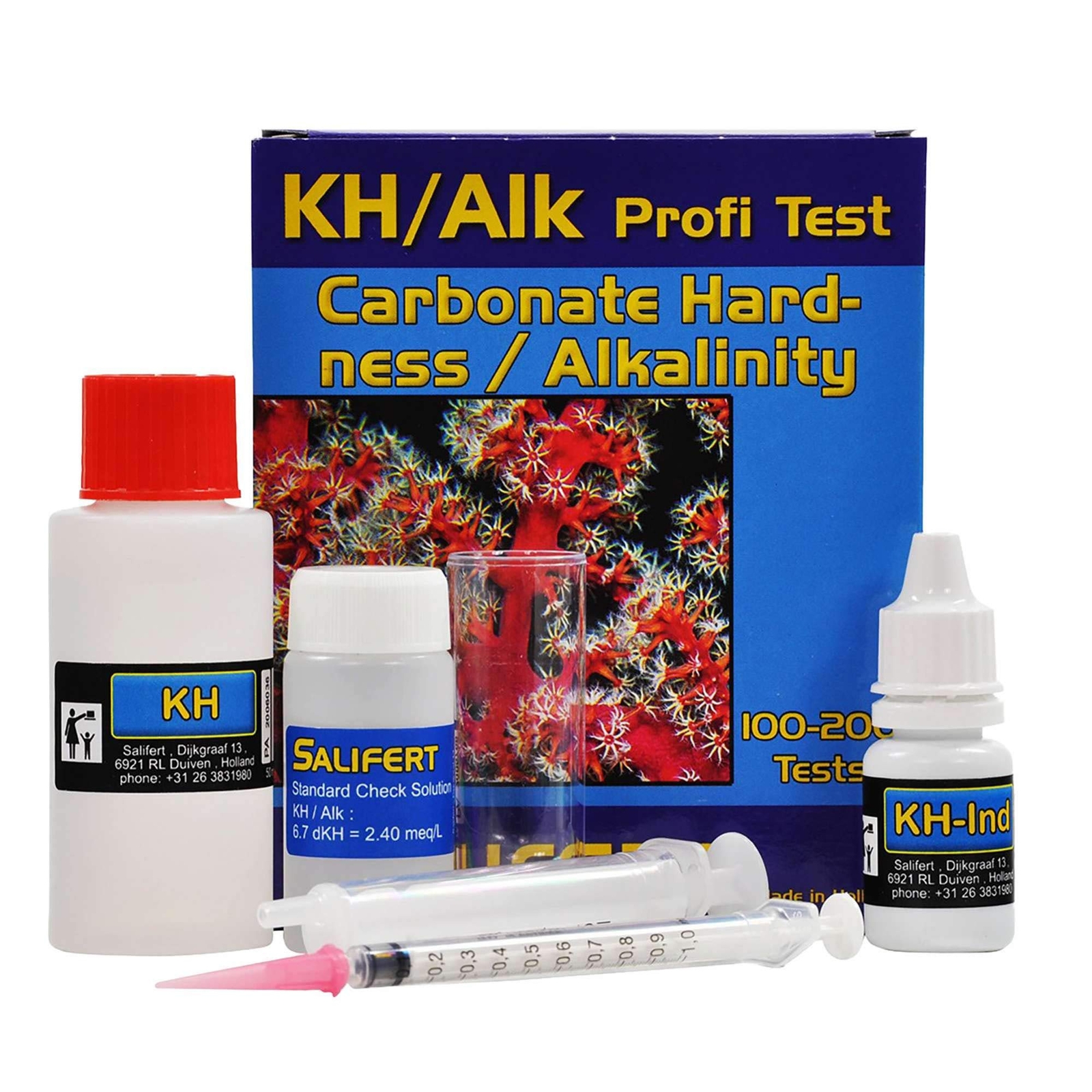 Salifert KH Alkalinity Test Kit - Aquarium Water Testing Acc...