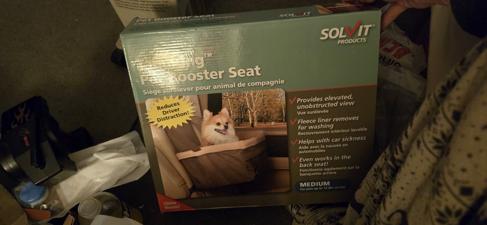 Tagalong Pet Safety Vehicle Booster Seat with Removable Line...