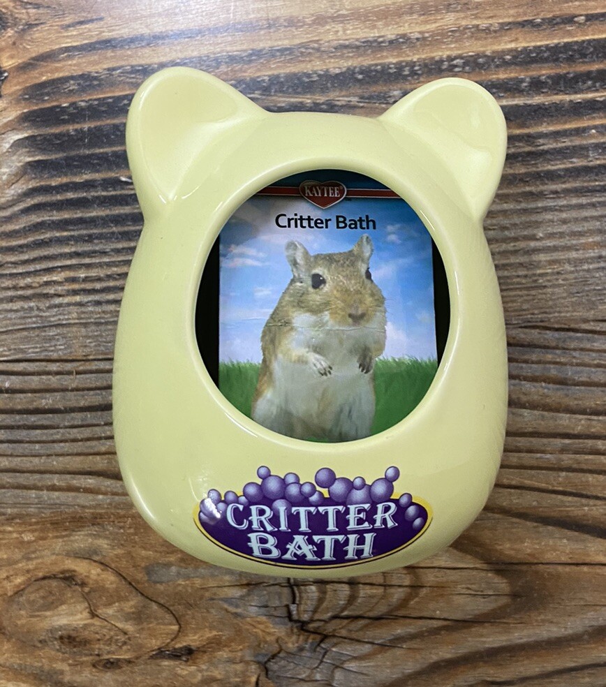 Kaytee Ceramic Critter Bath Yellow for Hamsters & Gerbils