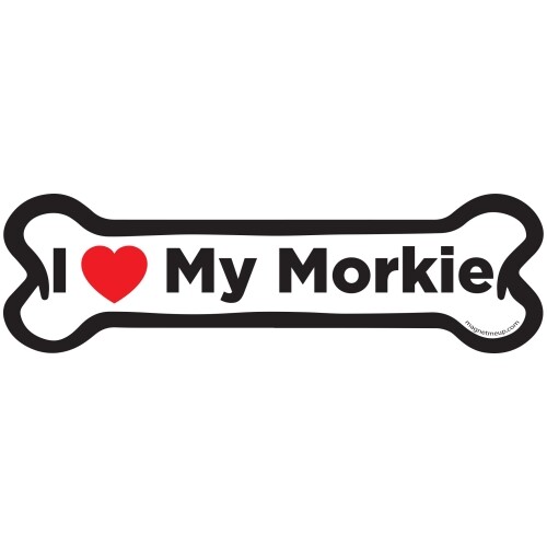 Morkie Dog Bone Auto Truck Decal Magnet - 2x7 Decorative Mag...