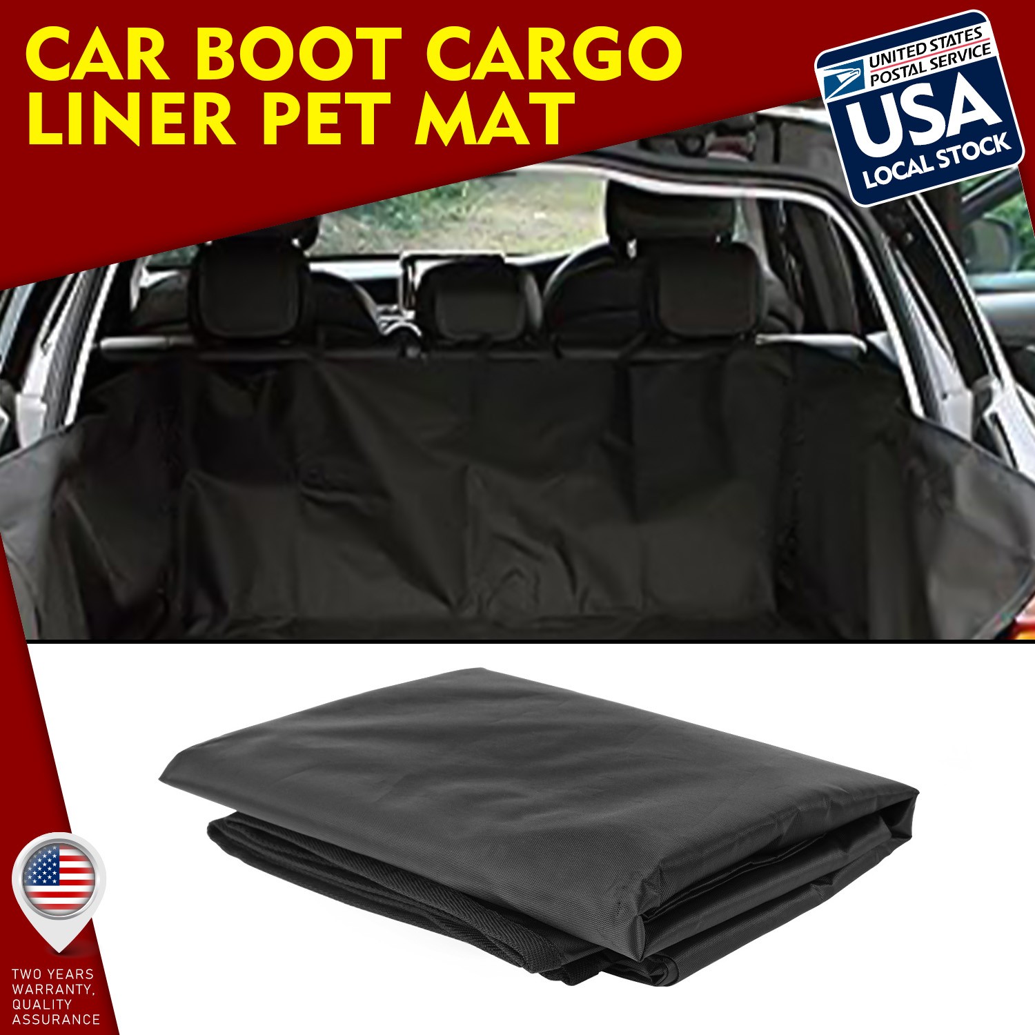 Pet Dog Cat Rear Seat Cover - Waterproof Hammock Mat
