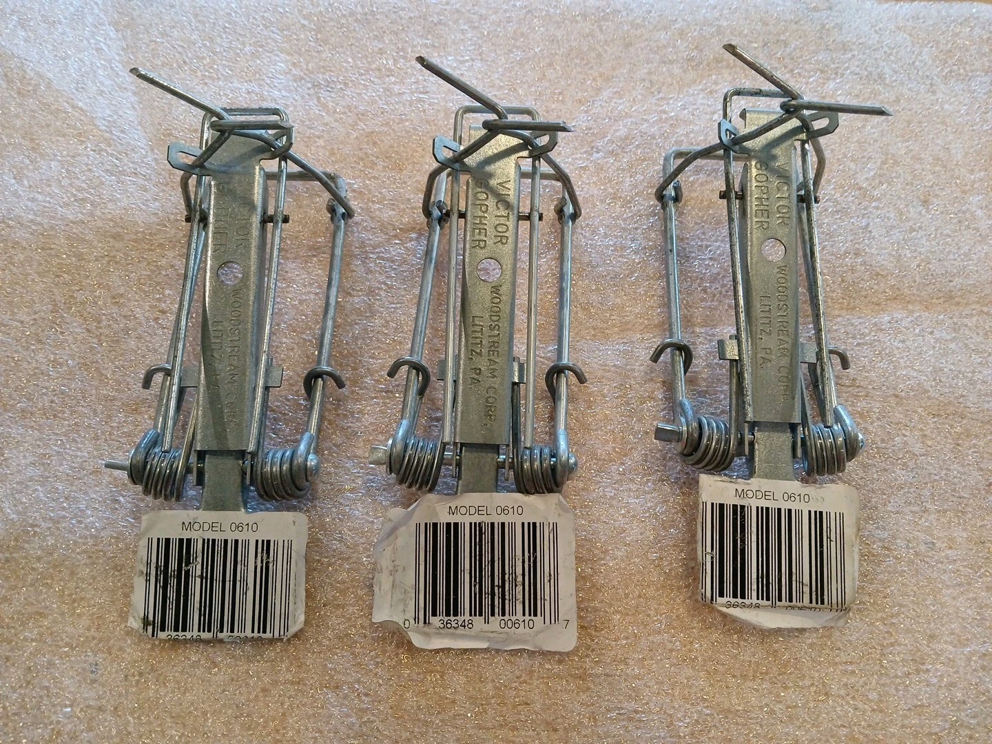 Victor Model 0610 Gopher Traps Set - 3 Pack