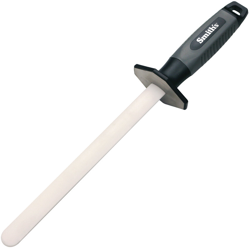 Smith's Black/Gray Oval Ceramic Knife Sharpening Rod 51205
