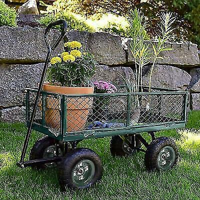 Outdoor Steel Heavy Duty Yard Dump Cart