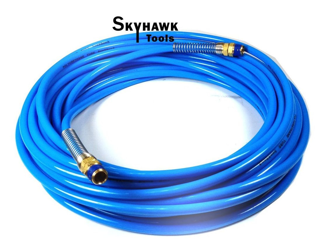 Air Compressor PU Hose 1/4" NPT Fitting 50 Ft