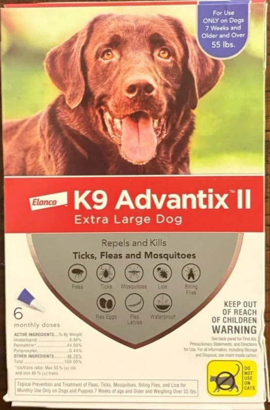 K9 Advantix II Flea & Tick Prevention for Extra Large Dogs (...