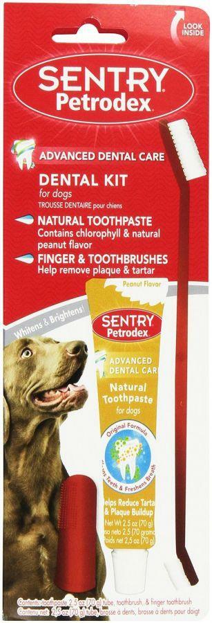 Petrodex Dog Oral Dental Kit - Peanut Toothpaste Toothbrush...