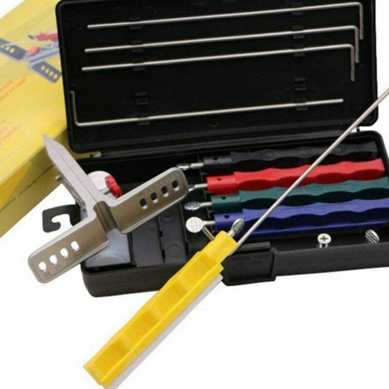 Professional Kitchen Knife Sharpener Fixed-Angle System with...