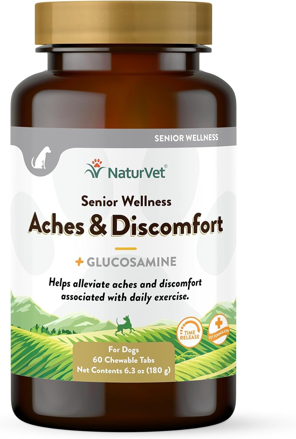 NaturVet Senior Dog Glucosamine Discomfort Relief Tablets