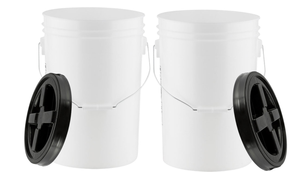 Food Grade BPA Free Buckets (Pack of 2 - 6 Gallons)