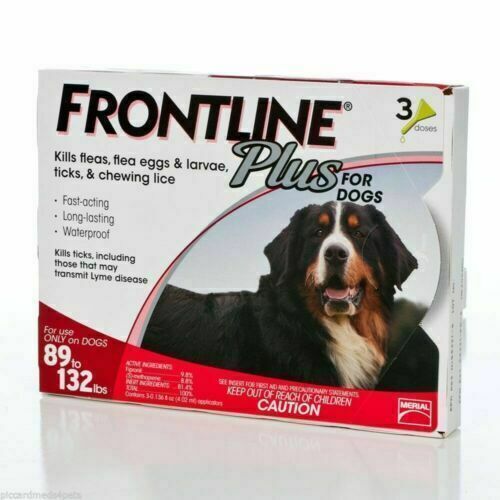 Frontline Plus Extra Large Dog Formula 89-132 lbs EPA Approv...