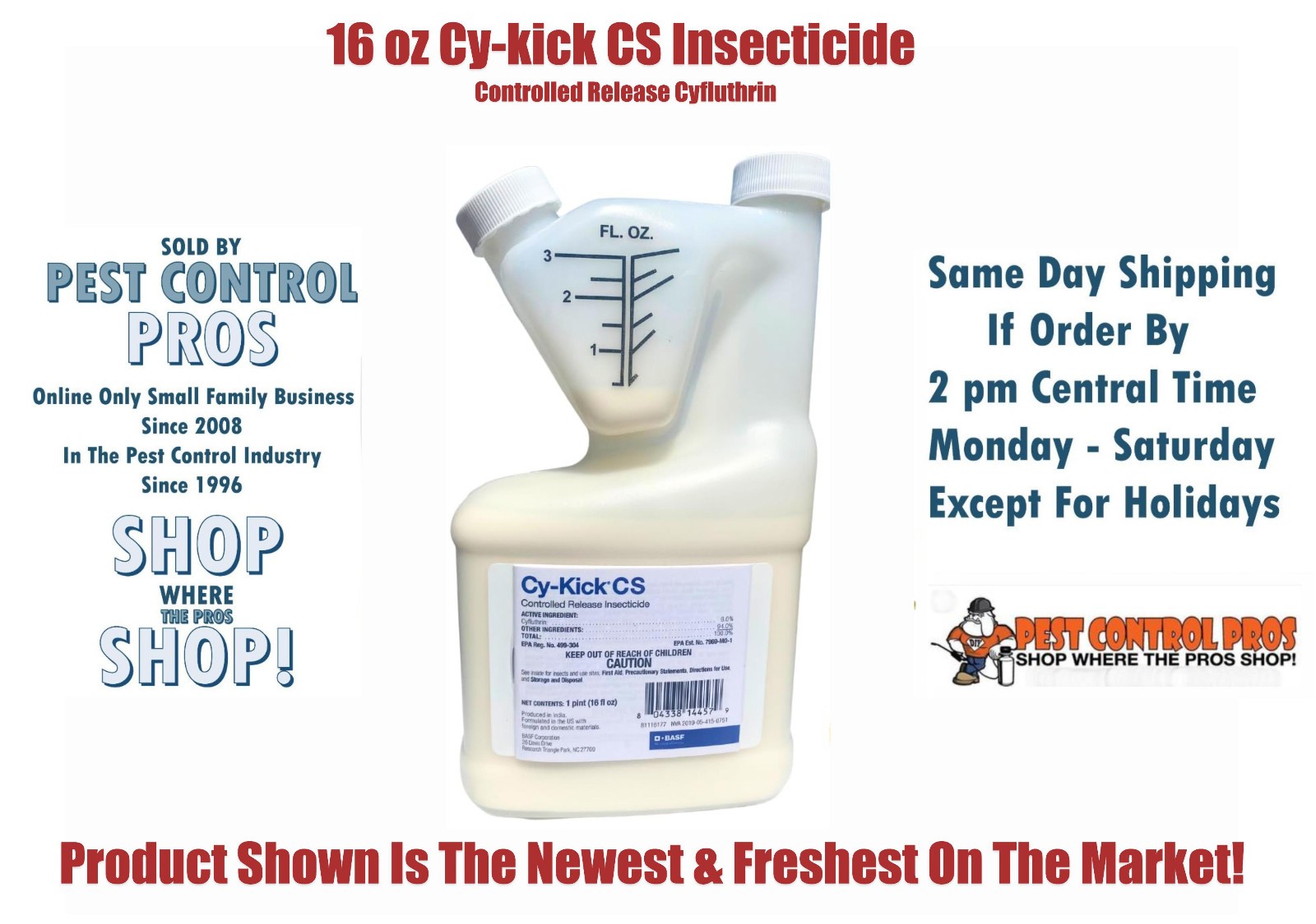Cy-Kick CS Pest Insecticide for Scorpions, Bedbugs, Spiders...