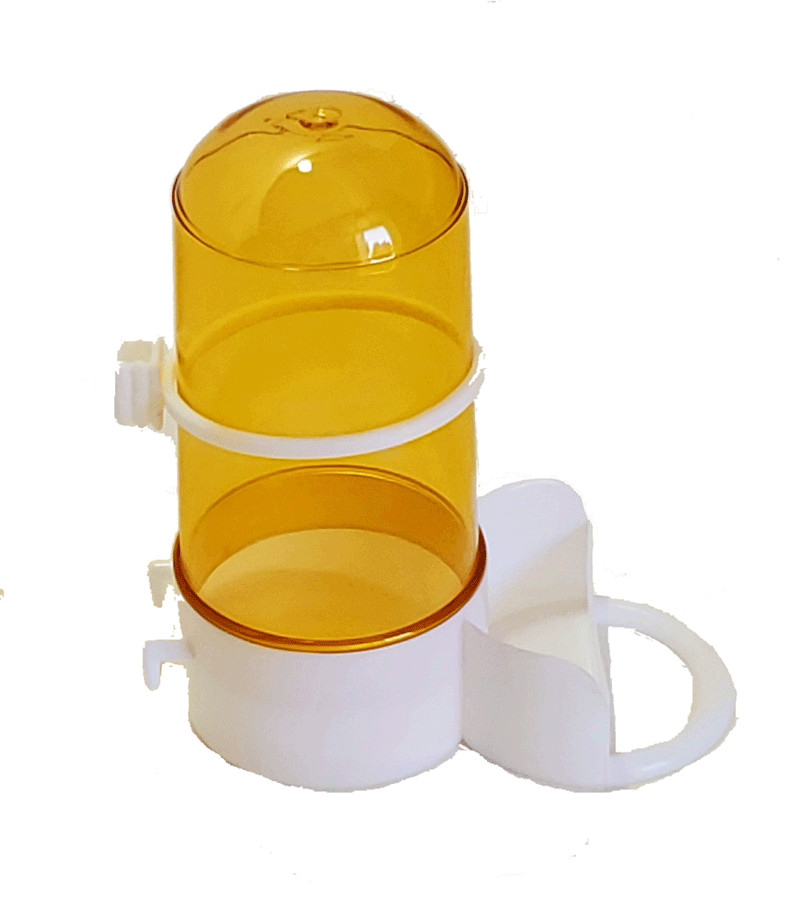 Bird Parakeet Cockatiel Plastic Tube Seed Water Feeder Jumbo...