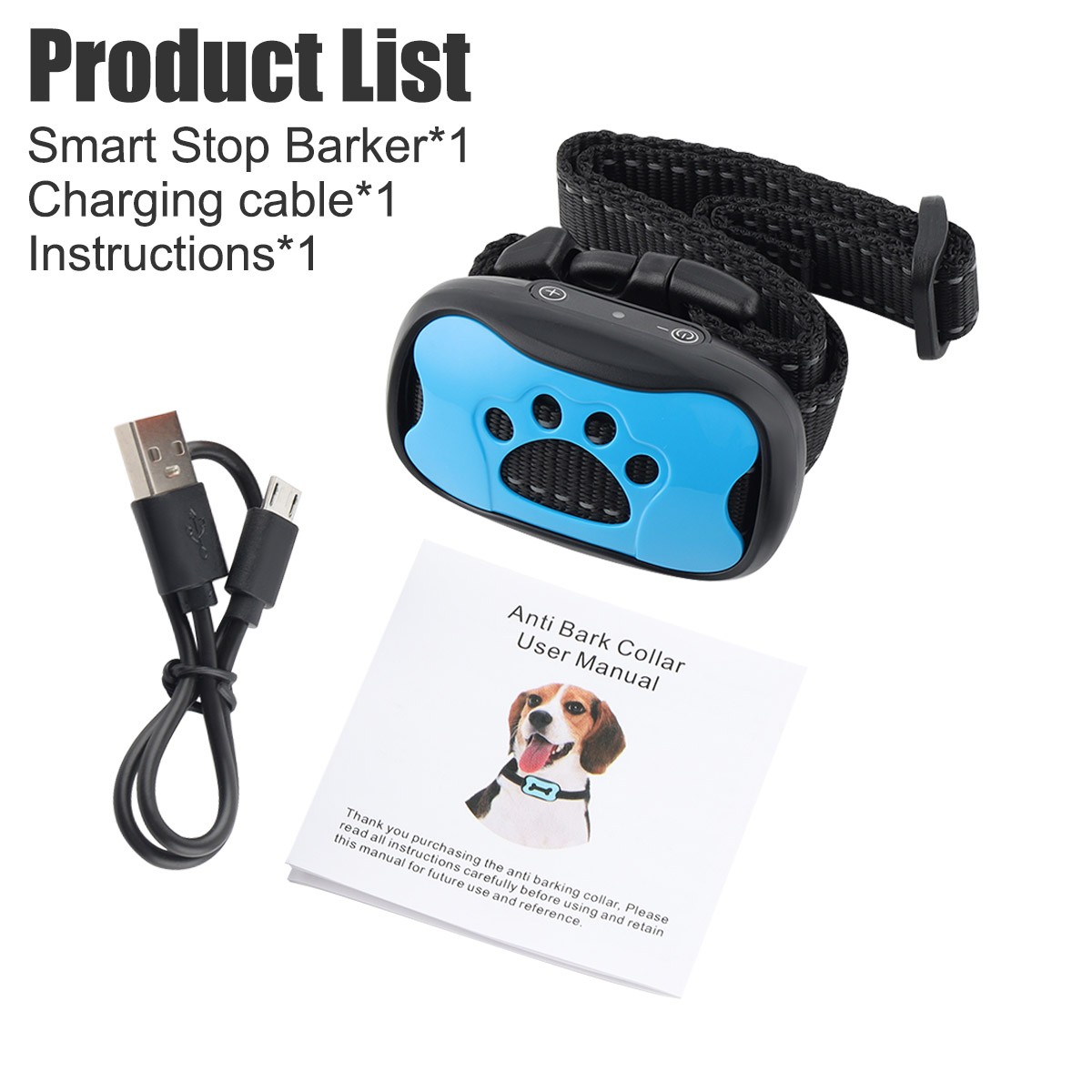Anti Barking E-Collar for Small Medium Dogs