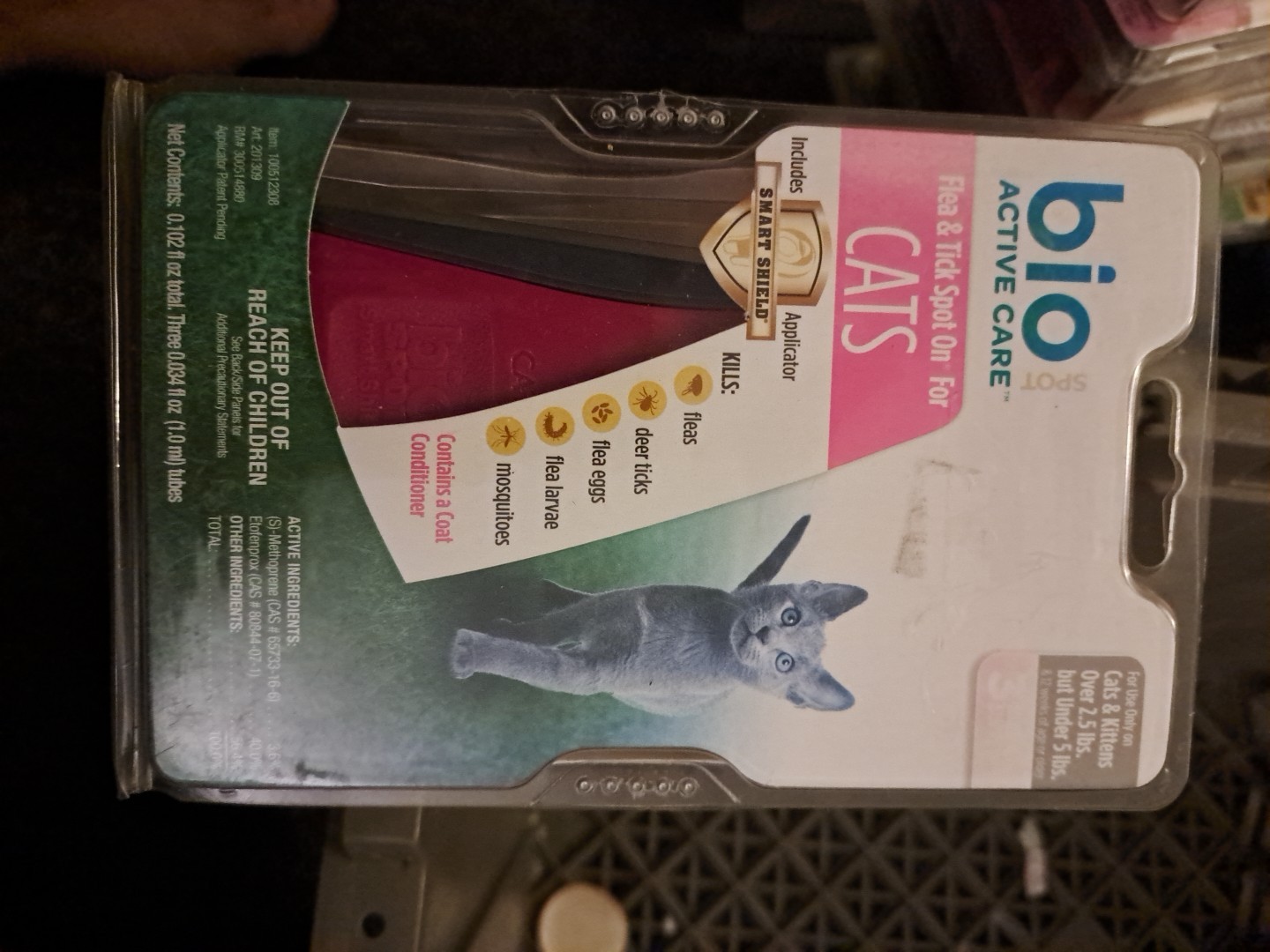 Bio Spot Flea and Tick Defense Cats 5 Lbs. & Over, 3 Month B...
