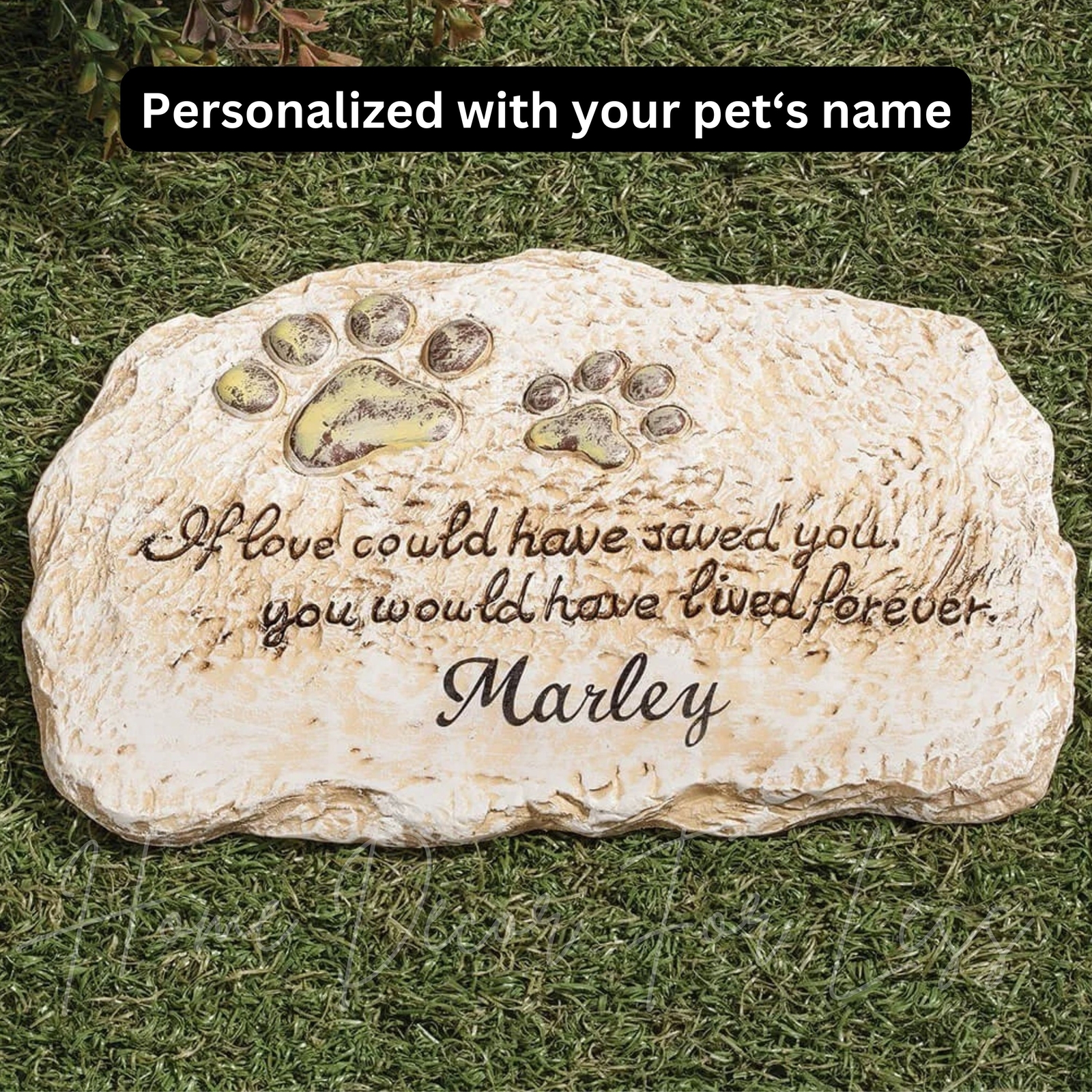 Personalized Paw Print Garden Stepping Stone