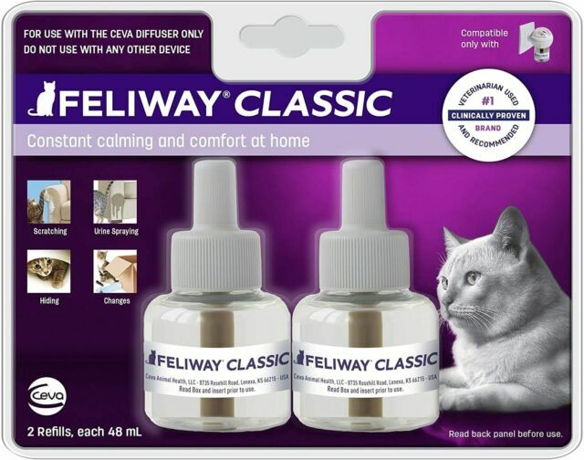 Feliway Classic Diffuser Refill 48 mL Cat Calming 3 Refills
