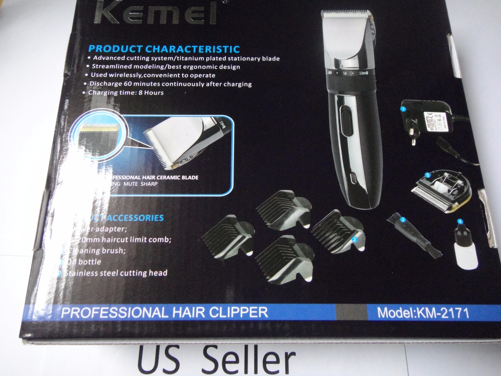 Low-Noise Electric Pet Hair Trimmer for Dogs & Cats