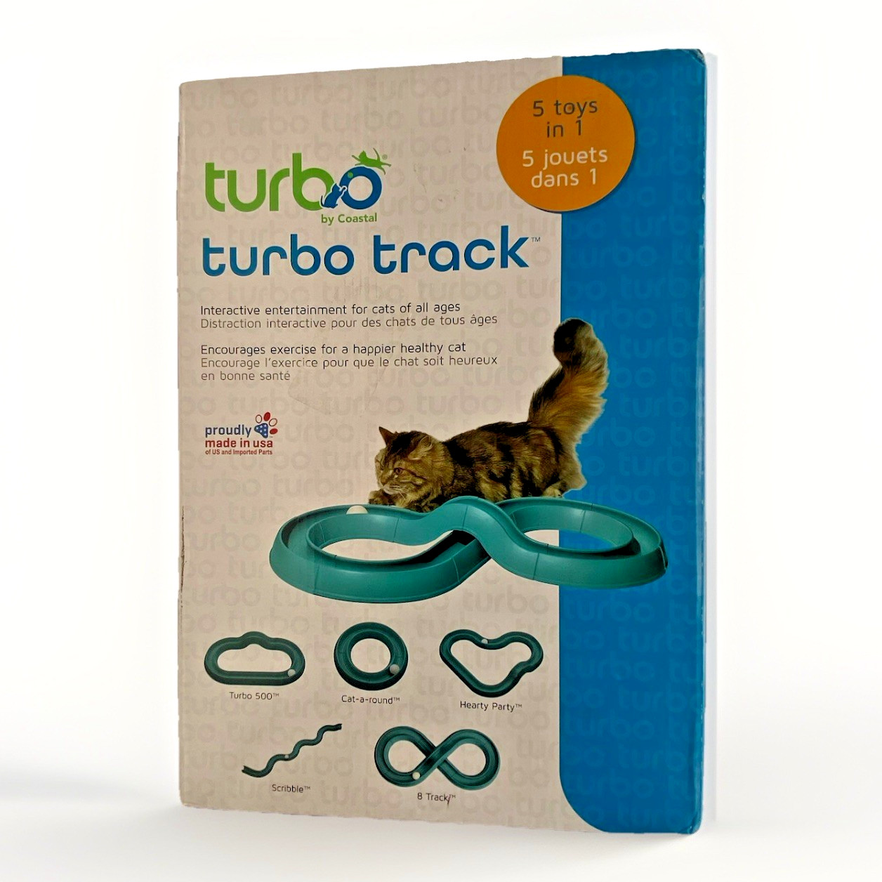 Bergan Turbo Track Cat Toy, Slate Blue
