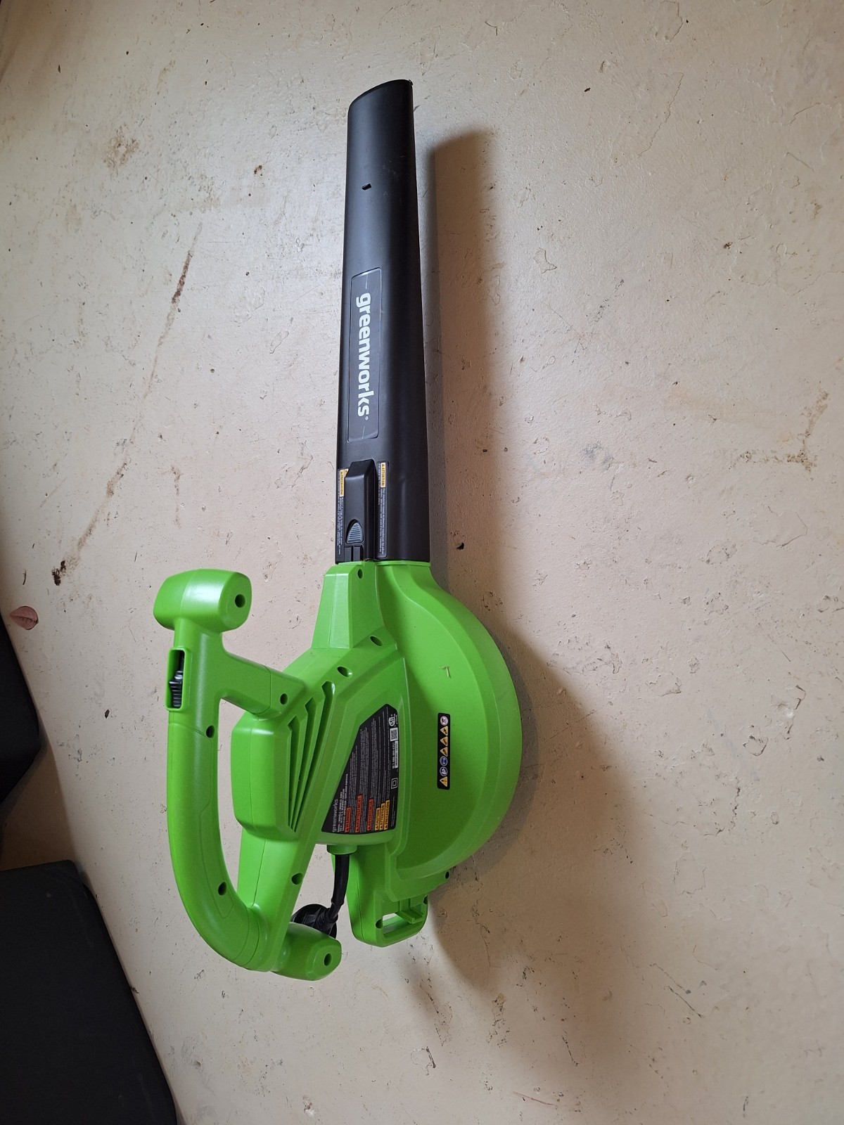 Greenworks Electric Leaf Blower 12-Amp Corded Dual Speed Mod...
