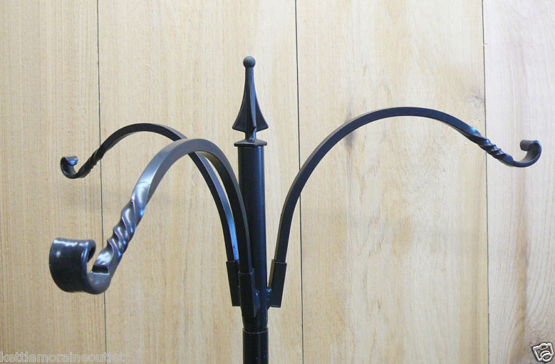 Erva Wrought Iron 3 Arm Hanger 12" Reach for Bird Feeders Pl...