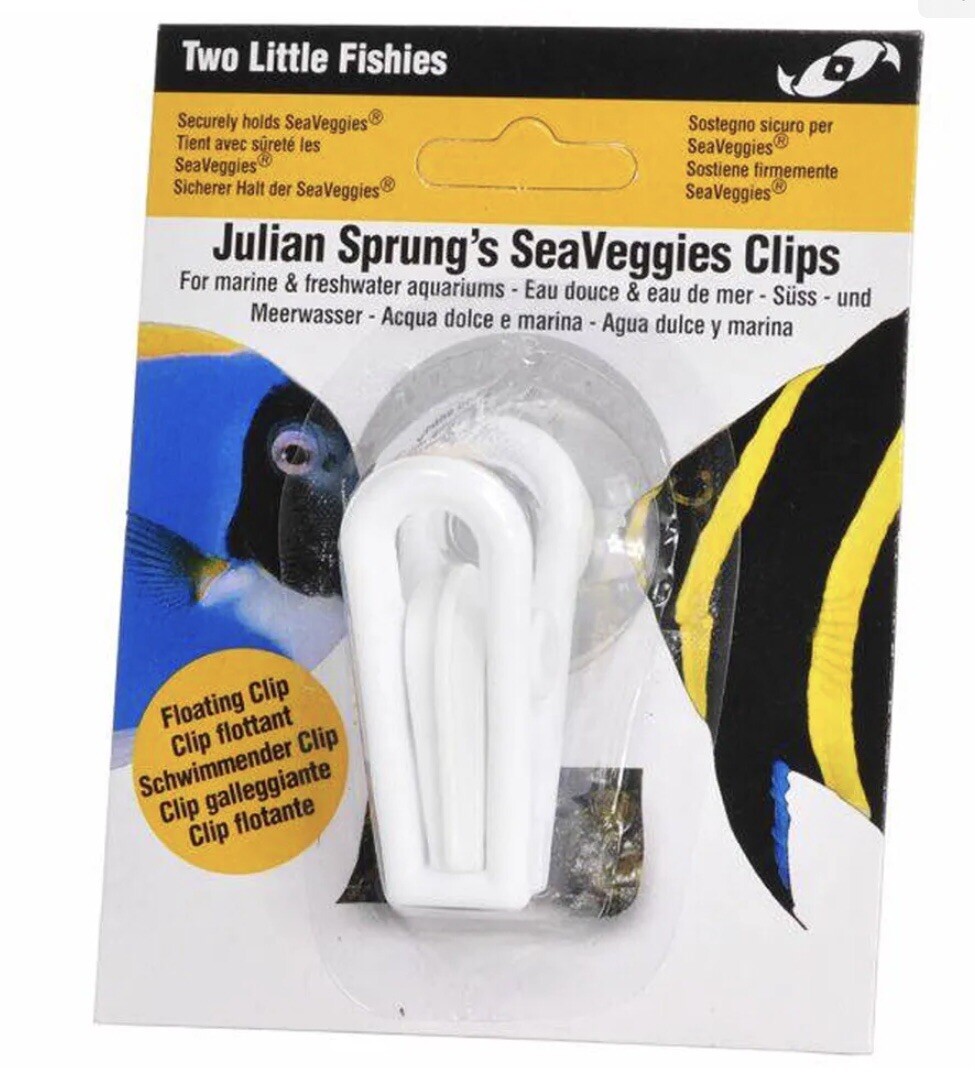 SeaVeggies Fish Feeding Clips - Seaweed & Lettuce Holder