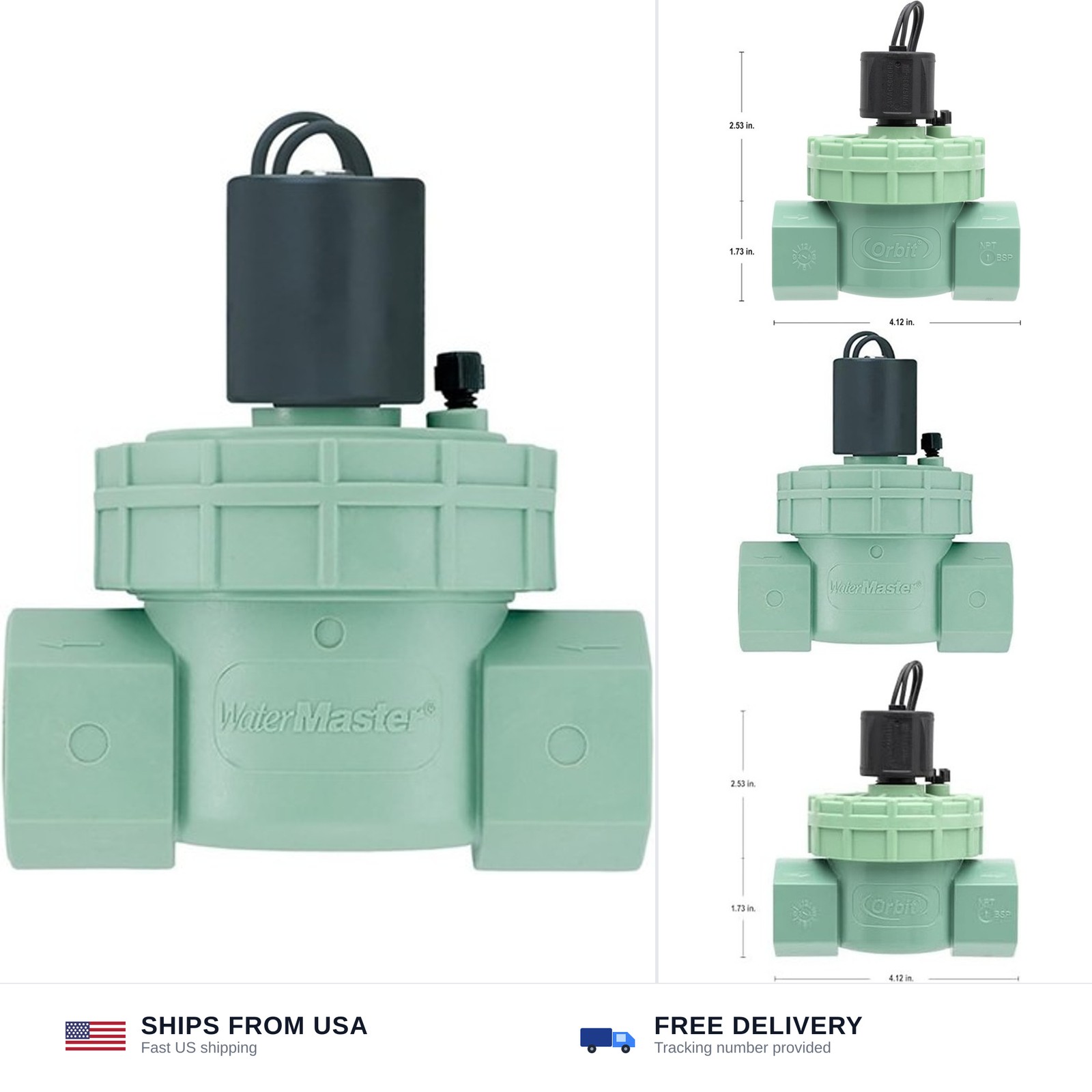 FPT Green Orbit Sprinkler Valve, 1 Inch Jar Top