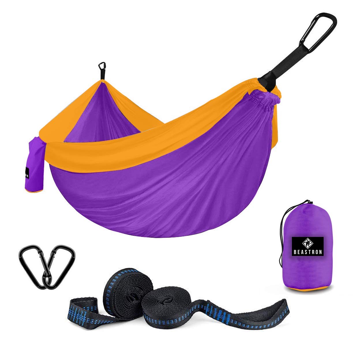 Portable Double Hammock Parachute Bedset Violet Gold