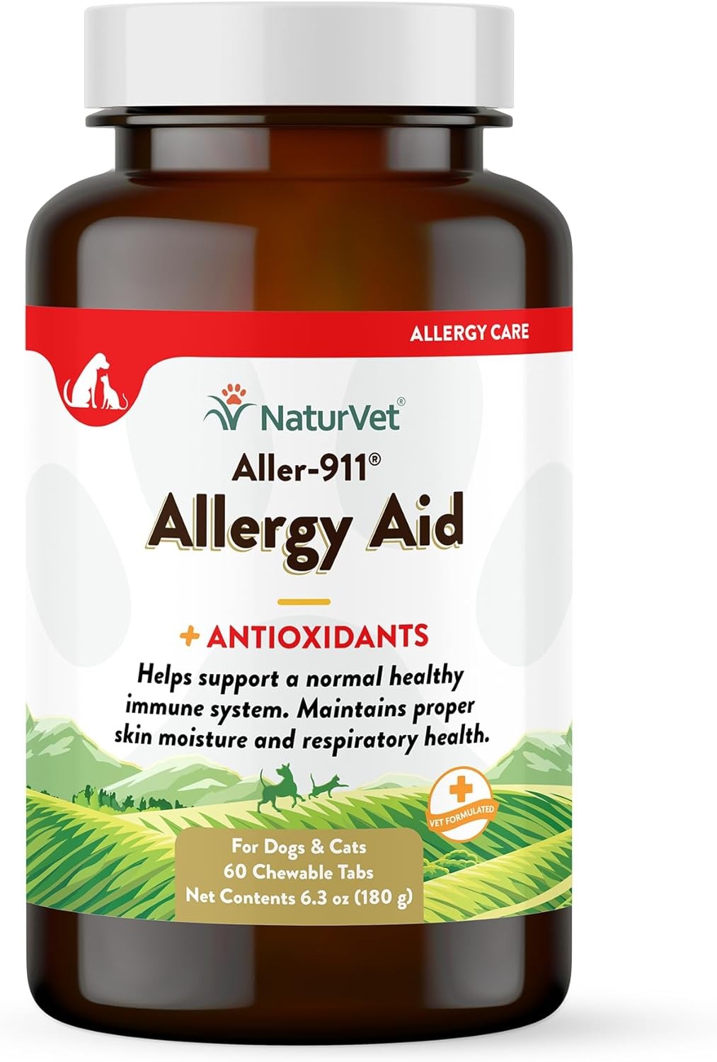 NaturVet ALLER-911 Chewable Allergy Aid Tab for Dogs & Cats...