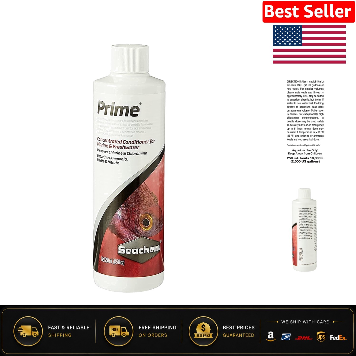 Seachem Prime Liquid Conditioner - Aquatic Environment Care