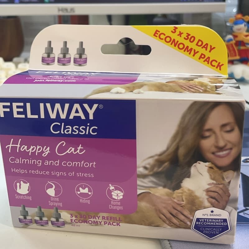 Feliway Optimum Cat Enhanced Calming Pheromone 48ml 3-Pack