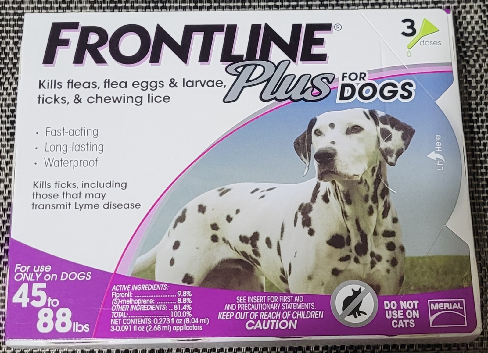 Frontline Plus for Large Dogs (45-88 lbs) - 3 Dose Monthly S...