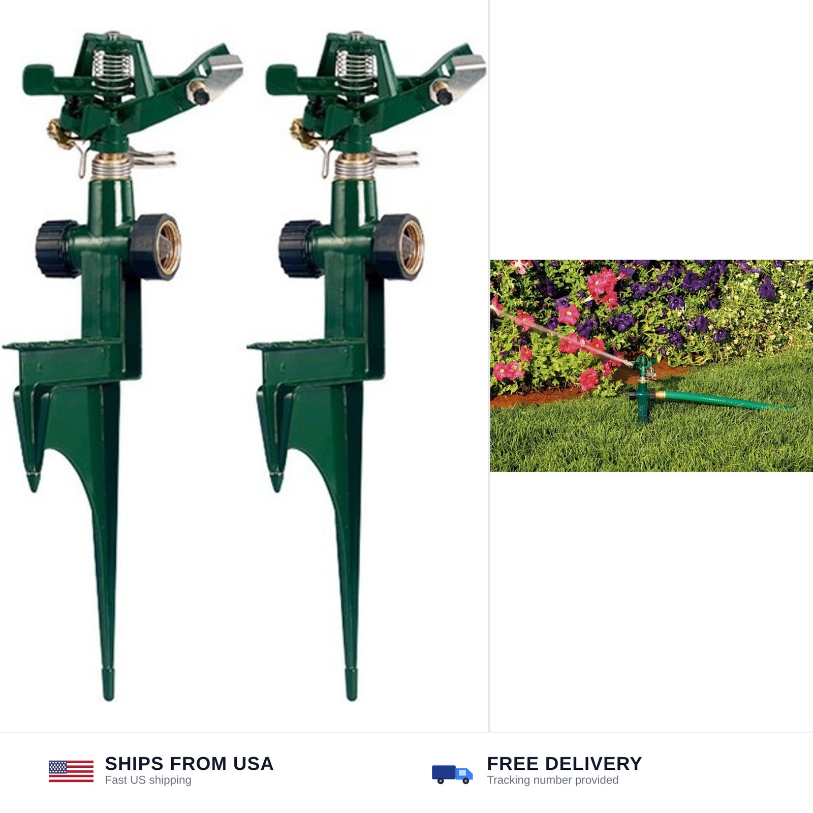 Orbit Zinc Impact Metal Step Spike - 2-Pack Green