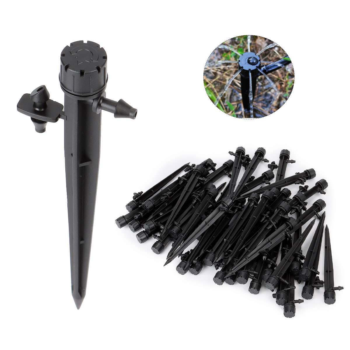 Adjustable Drip Irrigation System - 50 Pieces Water Emitter...