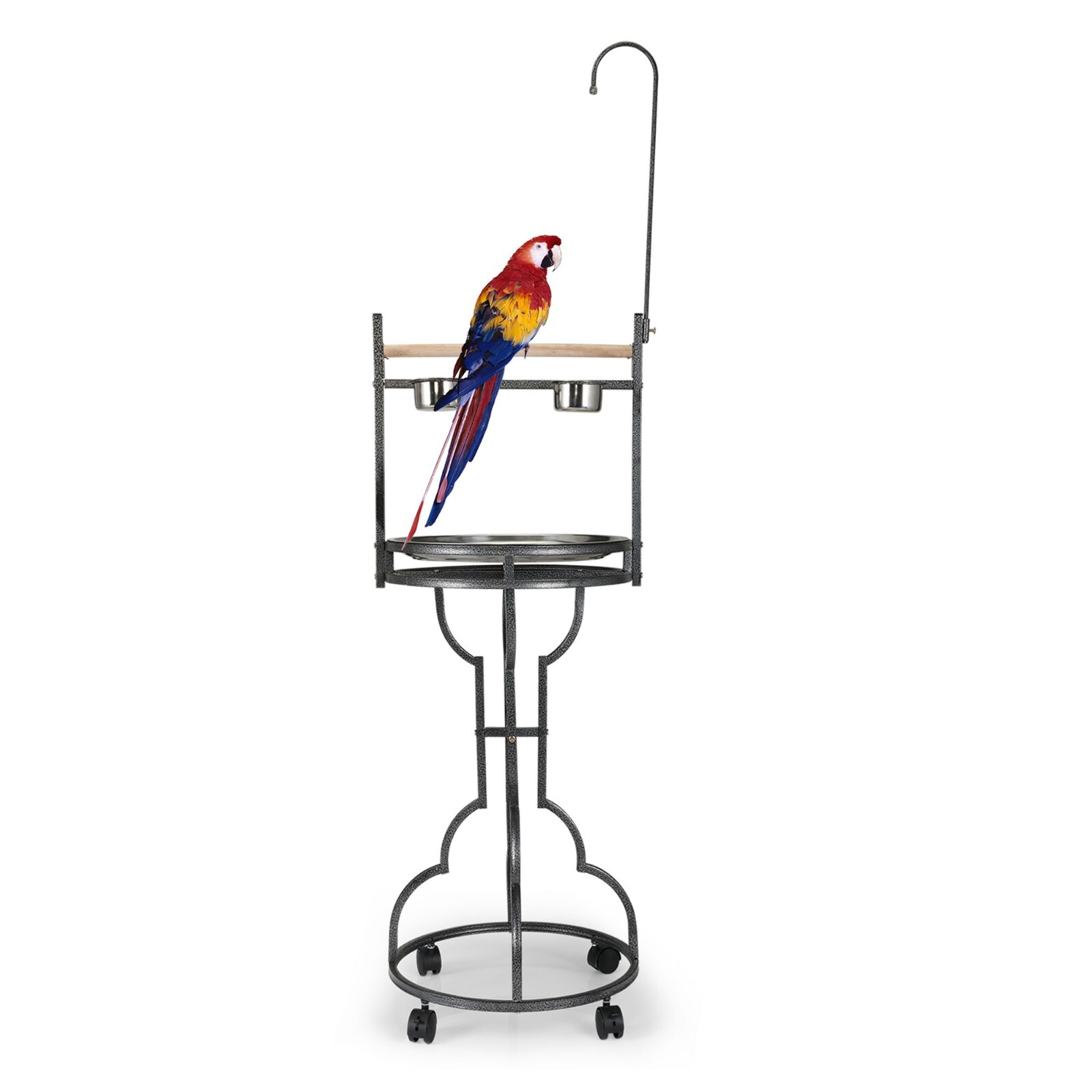 72" Parrot Perch Playstand Bird Play Stand With Rolling Whee...