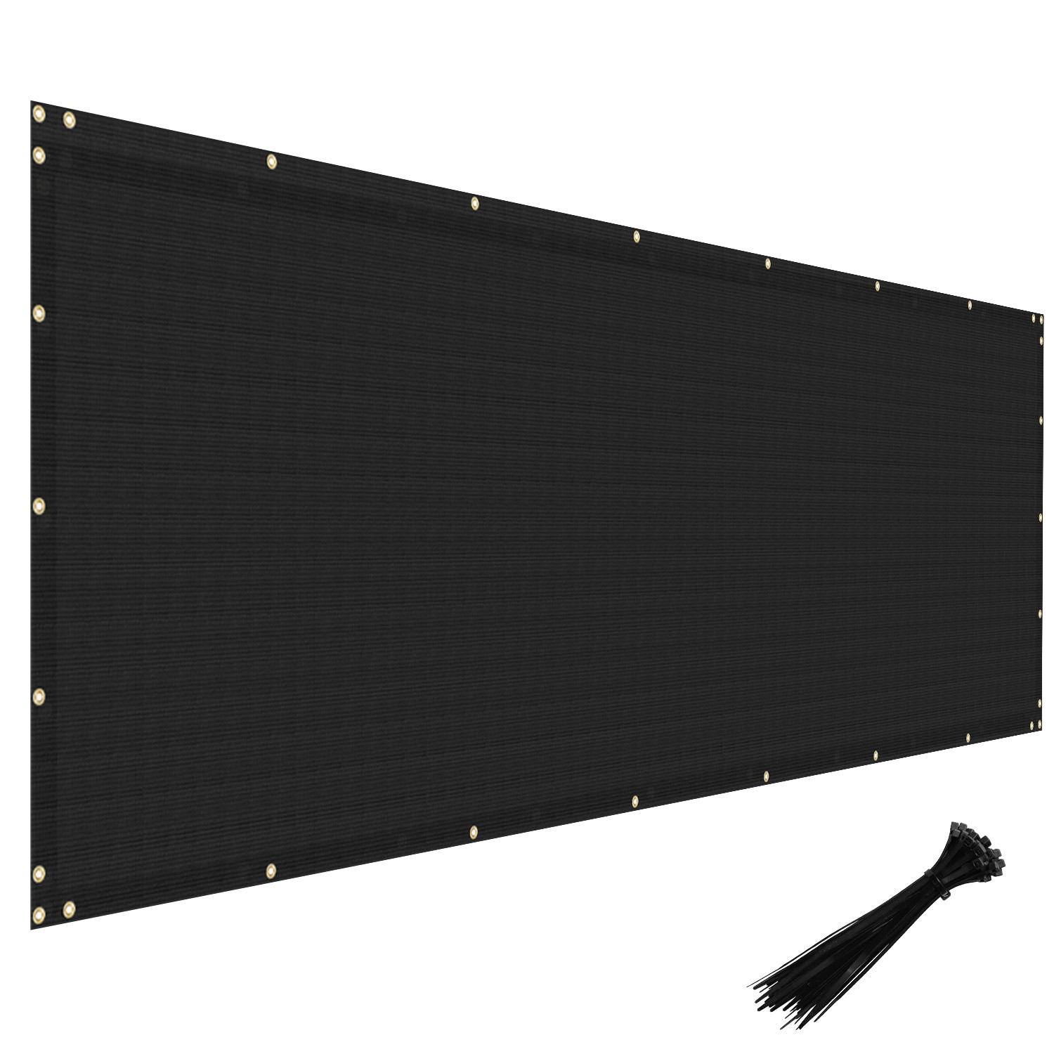 Black Fence Privacy Screen - 6' x 50' Garden Windscreen Mesh...