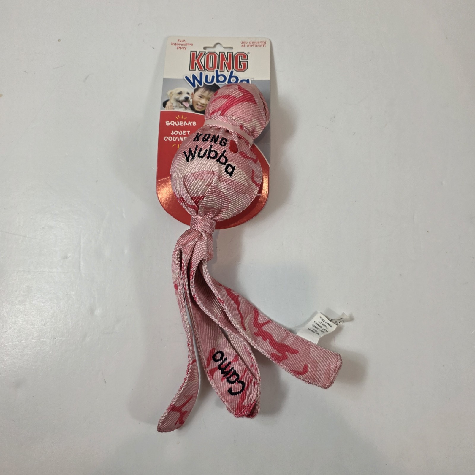 Kong Wubba Pink Camo Puppy Toy