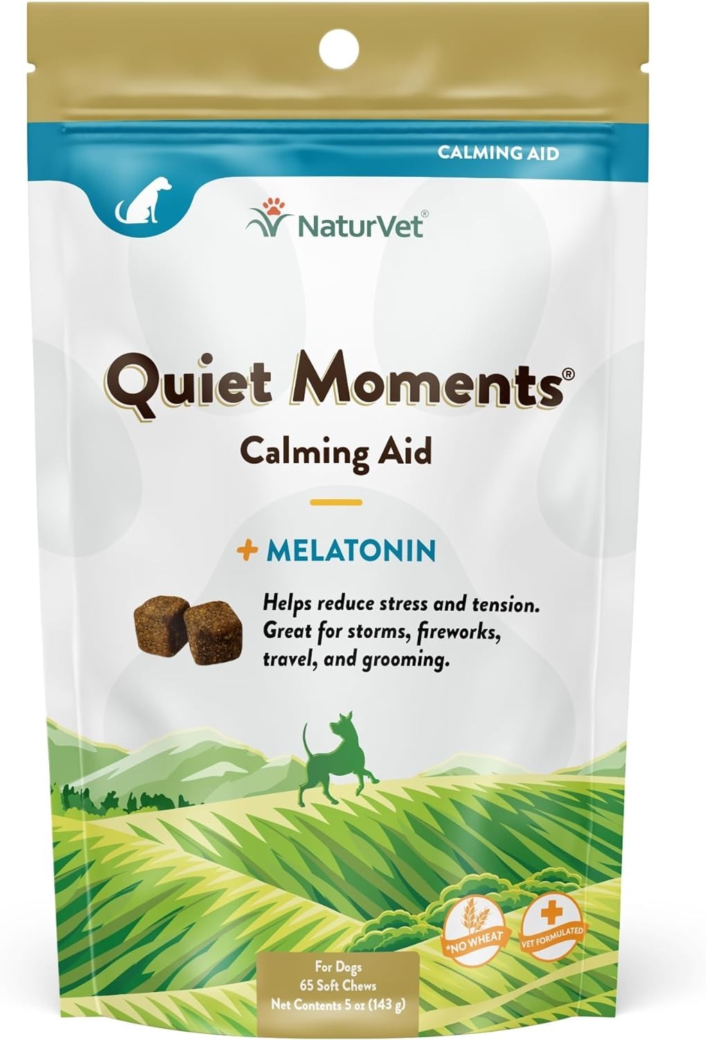 NaturVet Calm Chews for Dogs & Cats - Stress Relief Soft Che...