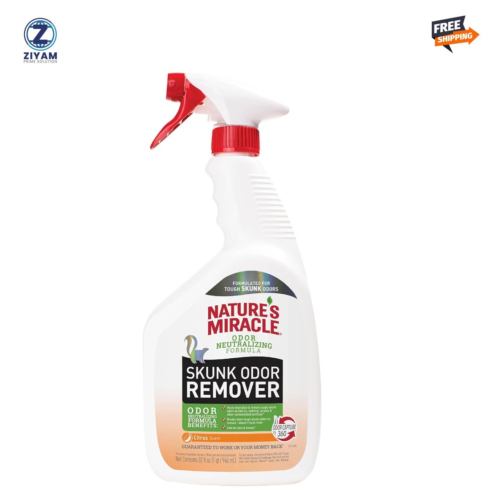 Nature's Miracle Skunk Odor Remover Fluid Ounce