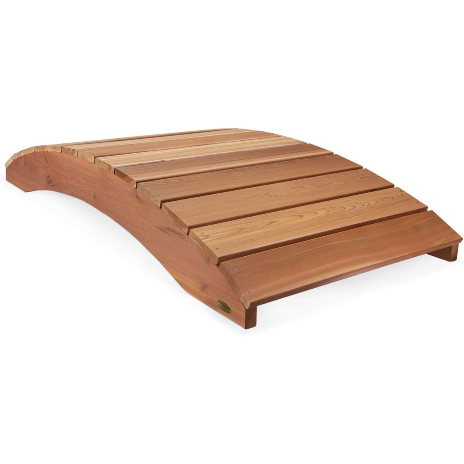 Cedar Wooden Outdoor Garden Bridge Walkway - 6 Feet Natural...