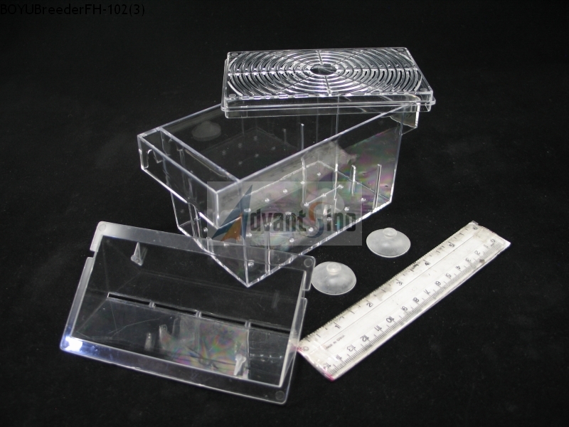 2-in-1 Acrylic Fish Spawn Hatchery Box, 5" Capacity