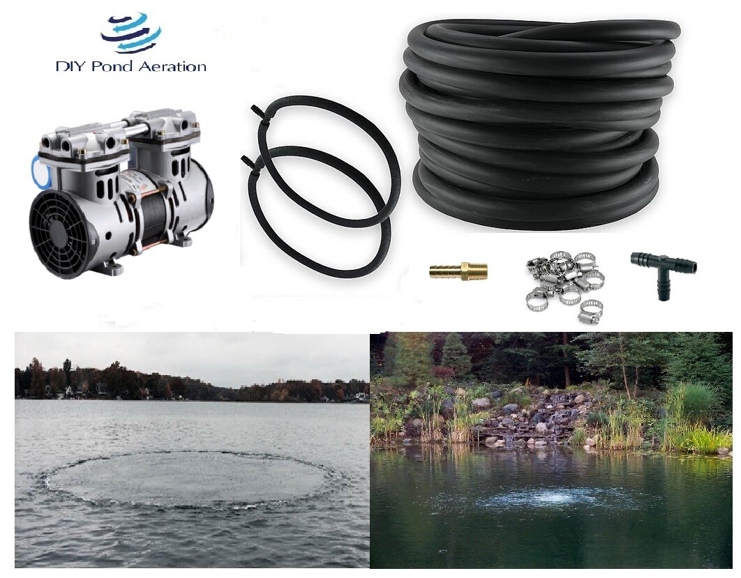 Pro Rocking Piston Pond Aerator Kit - Large Model - 50' Hose...