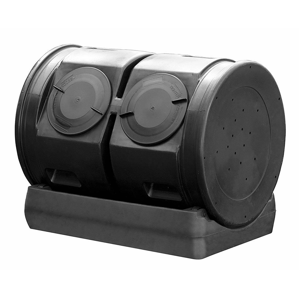Compost Wizard Dual Tumbler Outdoor Garden Container, Black